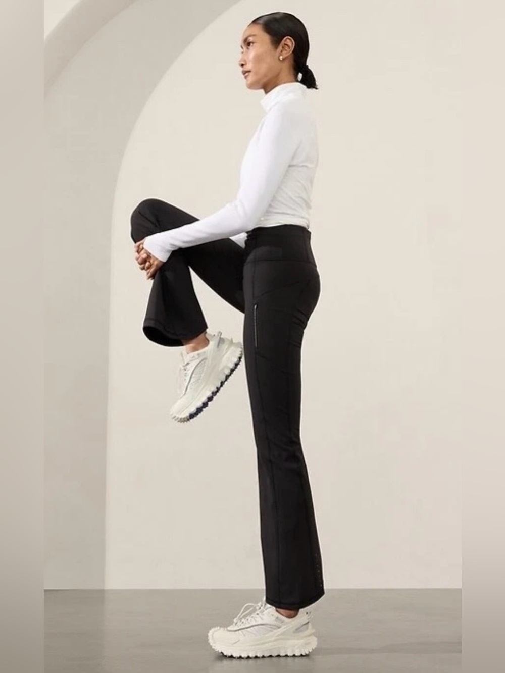 Athleta Rainier High Rise Wide Leg Bootcut Pant Legging Size XS Black - Picture 13 of 15